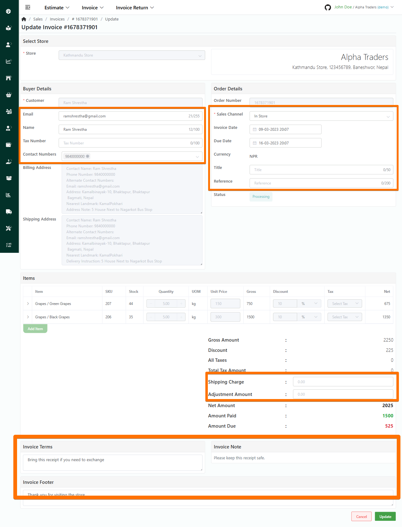 edit-invoice-information